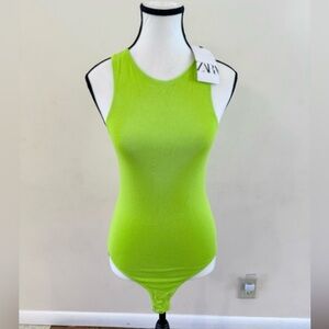 ZARA bright green bodysuit